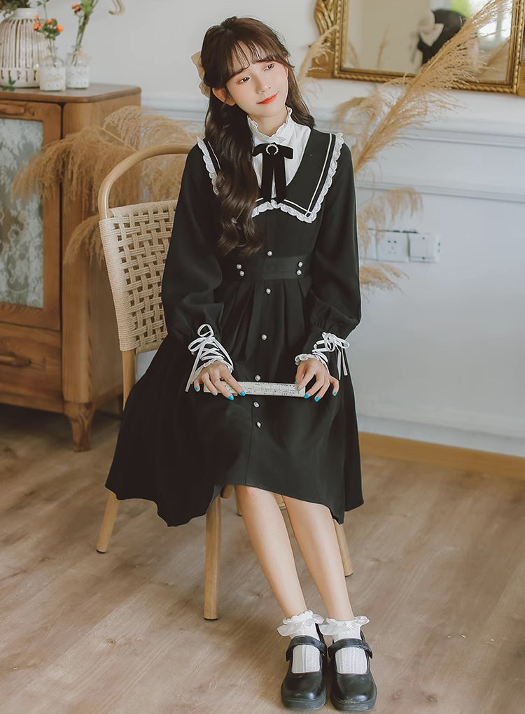 Kuromi Faux Blazer Dress (Black)