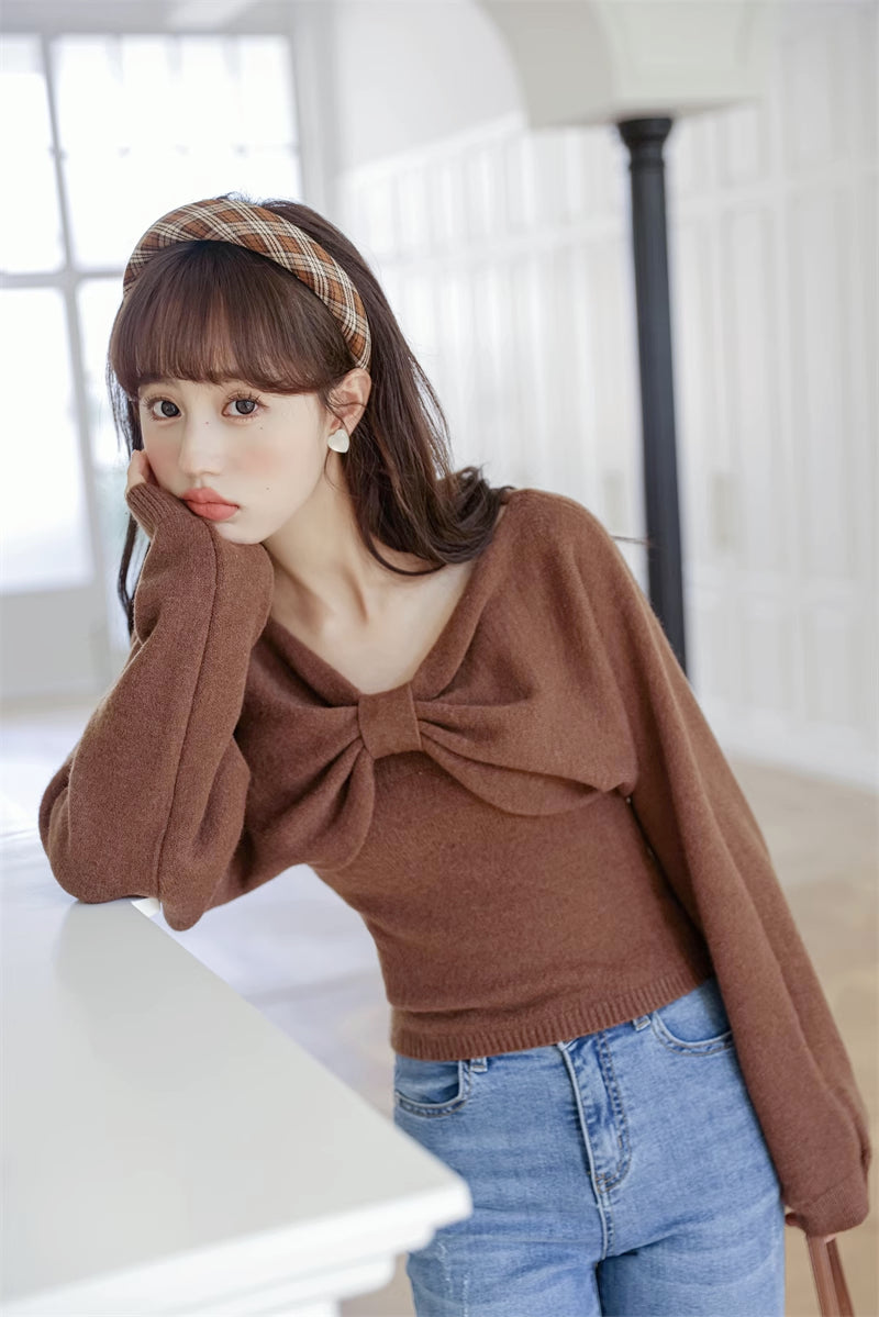 Bow Front Sweater (8 Colors)