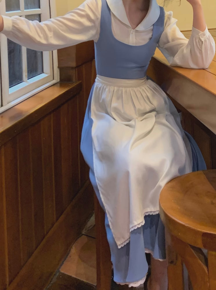 La Belle Enfant Dress (Blue/White)
