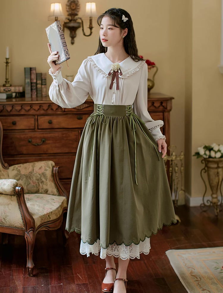 Evergarden Blouse & Skirt Set (5 Colors)