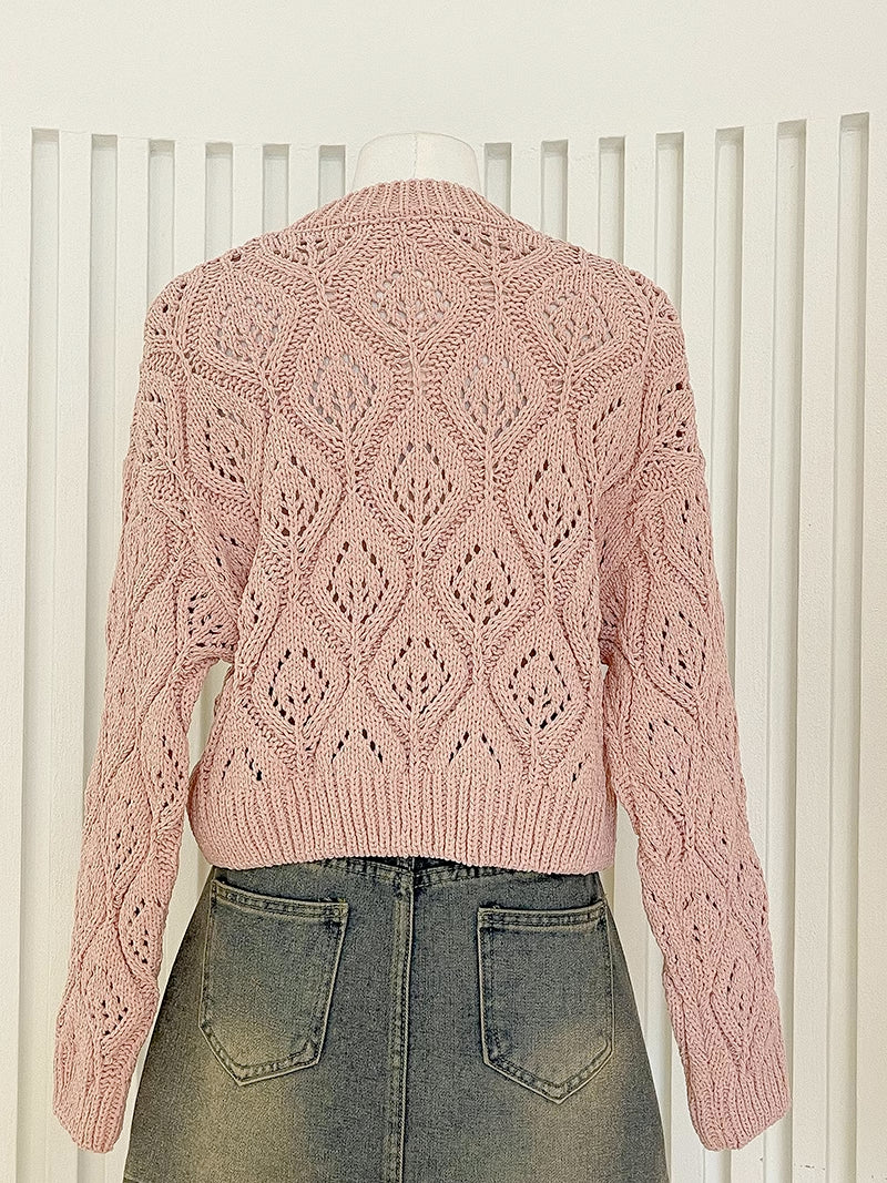 Open Knit Crochet Sweater (2 Colors)
