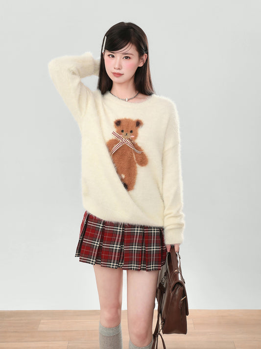 Fuzzy Bear Sweater (Cream)