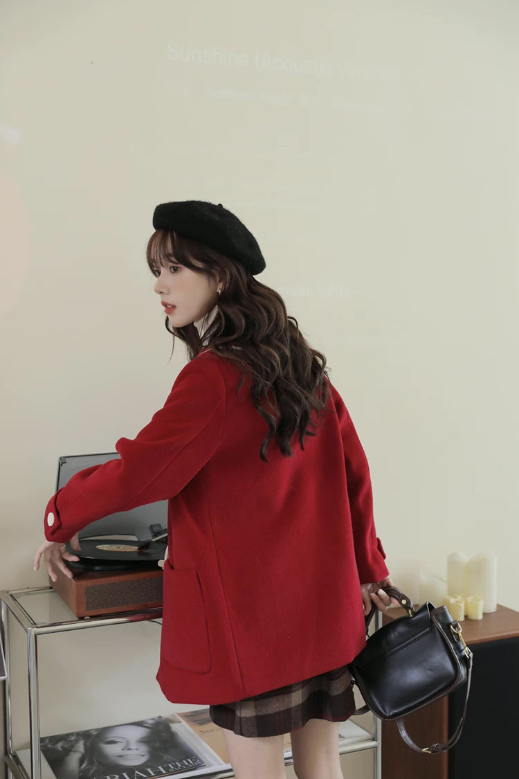 Peter Pan Collar Toggle Duffle Coat (2 Colors)