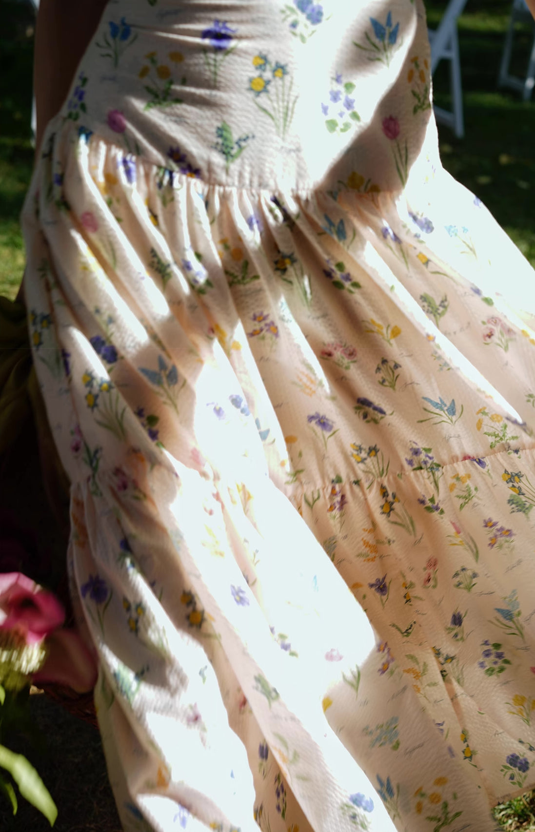 Floral Poetry Cami Maxi Dress (White)