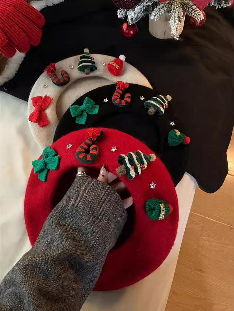 Christmas Charms Beret (4 Colors)