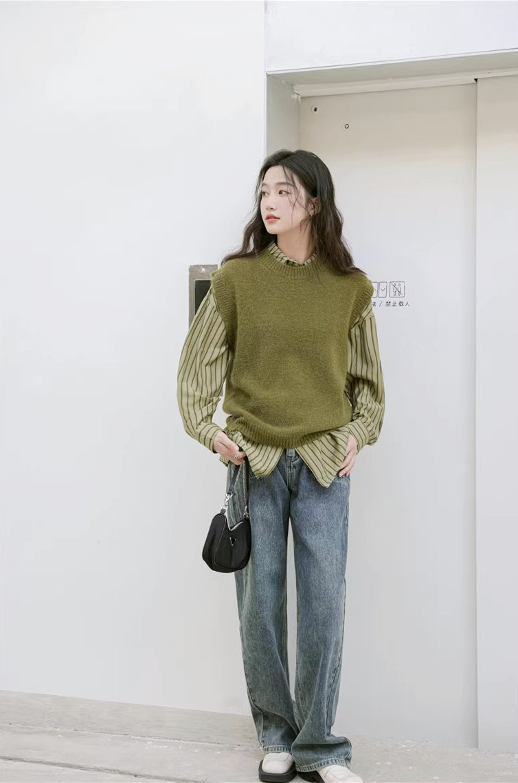Basic Stripe Button Down Shirt (3 Colors)