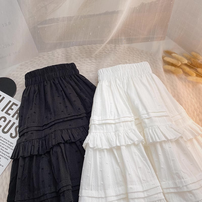 Dobby Tiered Mini Skirt (2 Colors)
