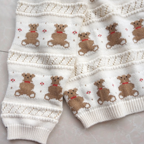 Teddy Bear Cardigan (White)