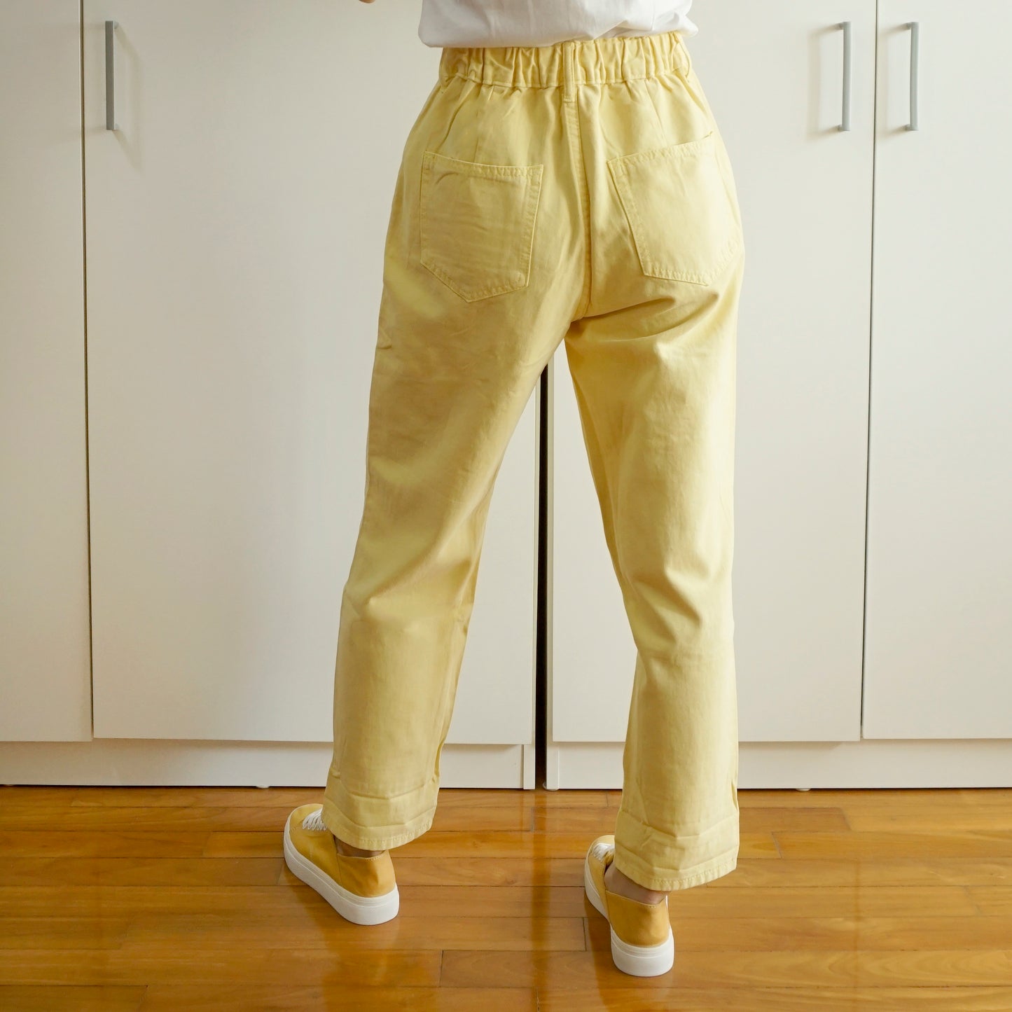 Buttery Denim Mom Jeans (Light Yellow)