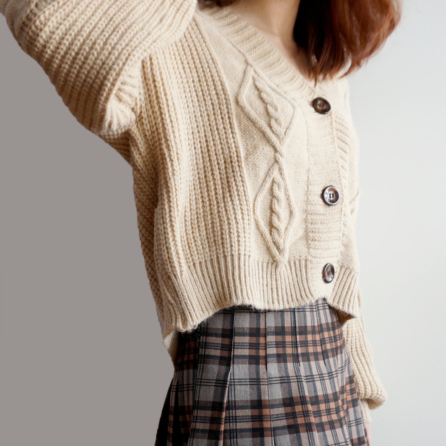 Cropped Cable Knit Cardigan (6 Colors)