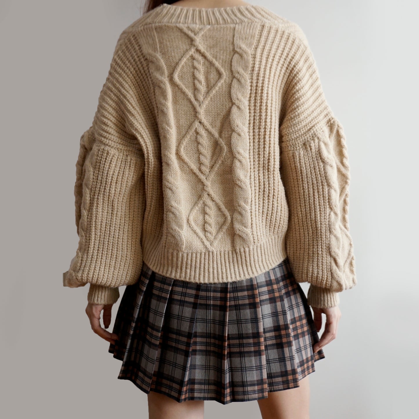 Cropped Cable Knit Cardigan (6 Colors)