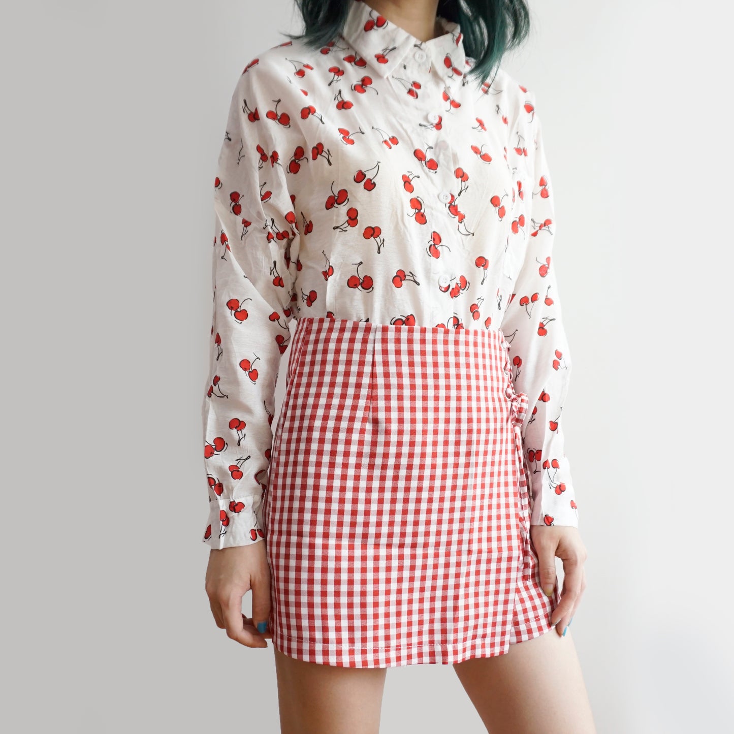 Cherry Button Up Shirt (2 Colors)
