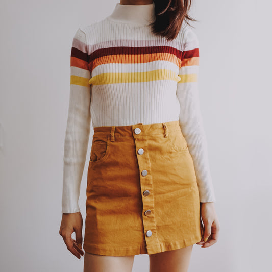 Sunset Stripe Mock Neck Sweater (3 Colors)