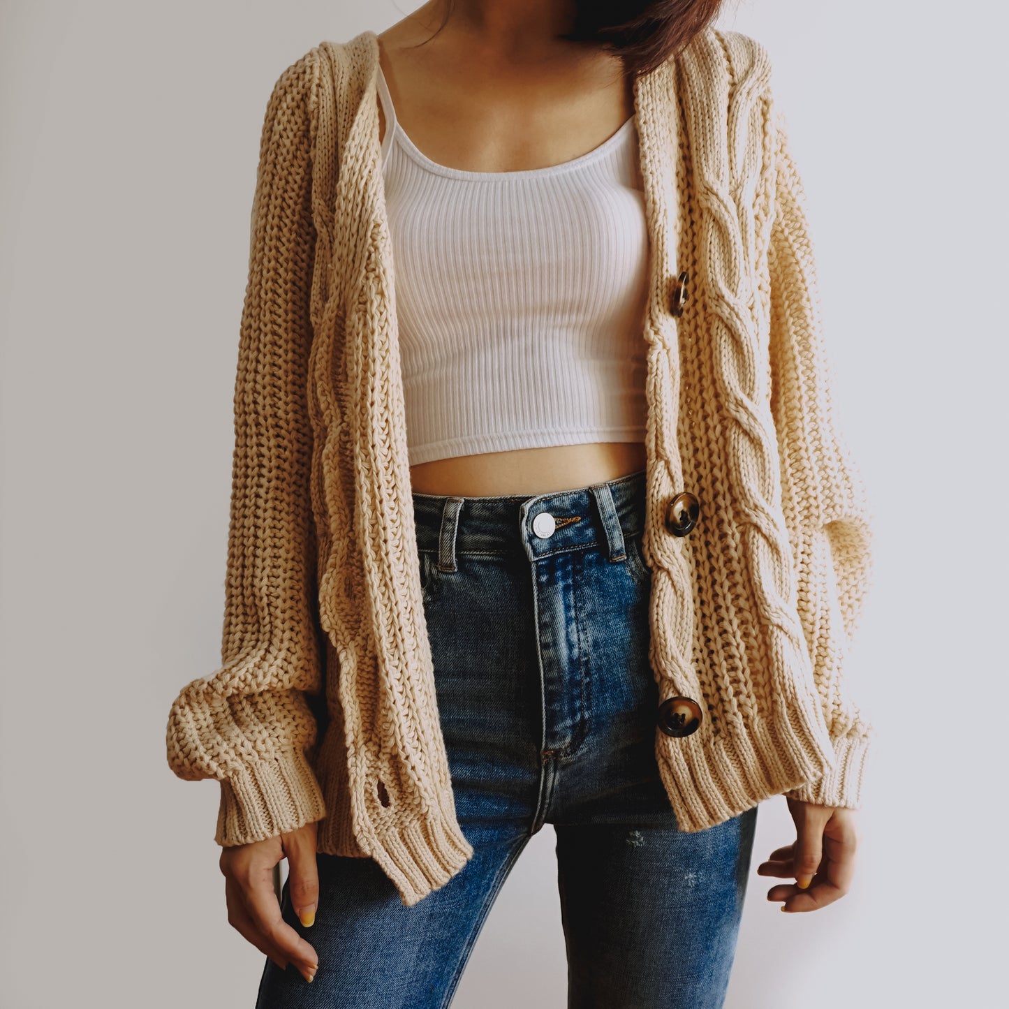Cable Knit Cardigan (6 Colors)