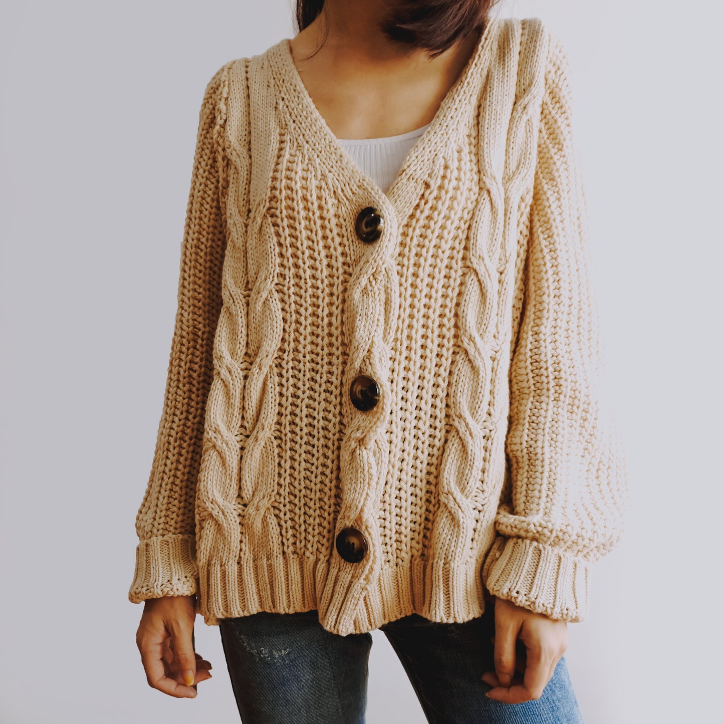 Cable Knit Cardigan (6 Colors)
