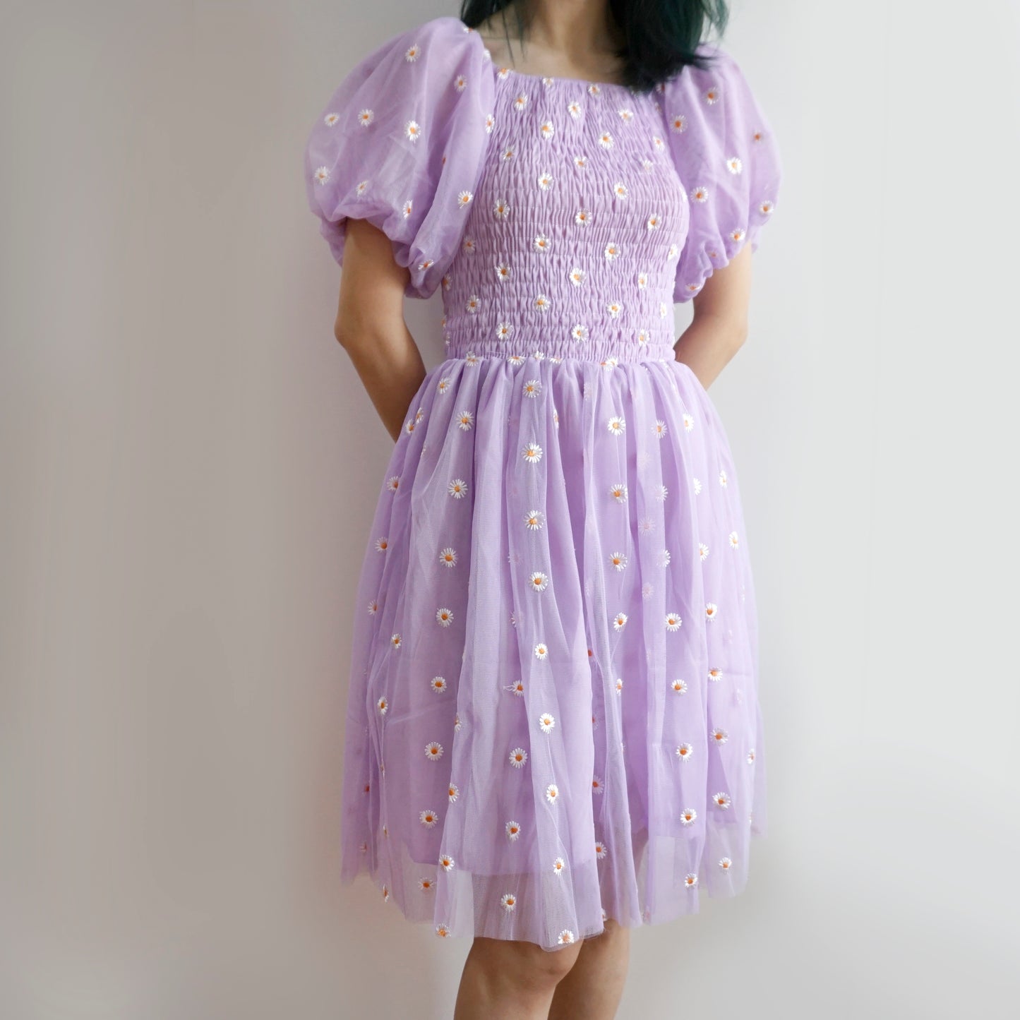 Puff Sleeve Daisy Dress (5 Colors)