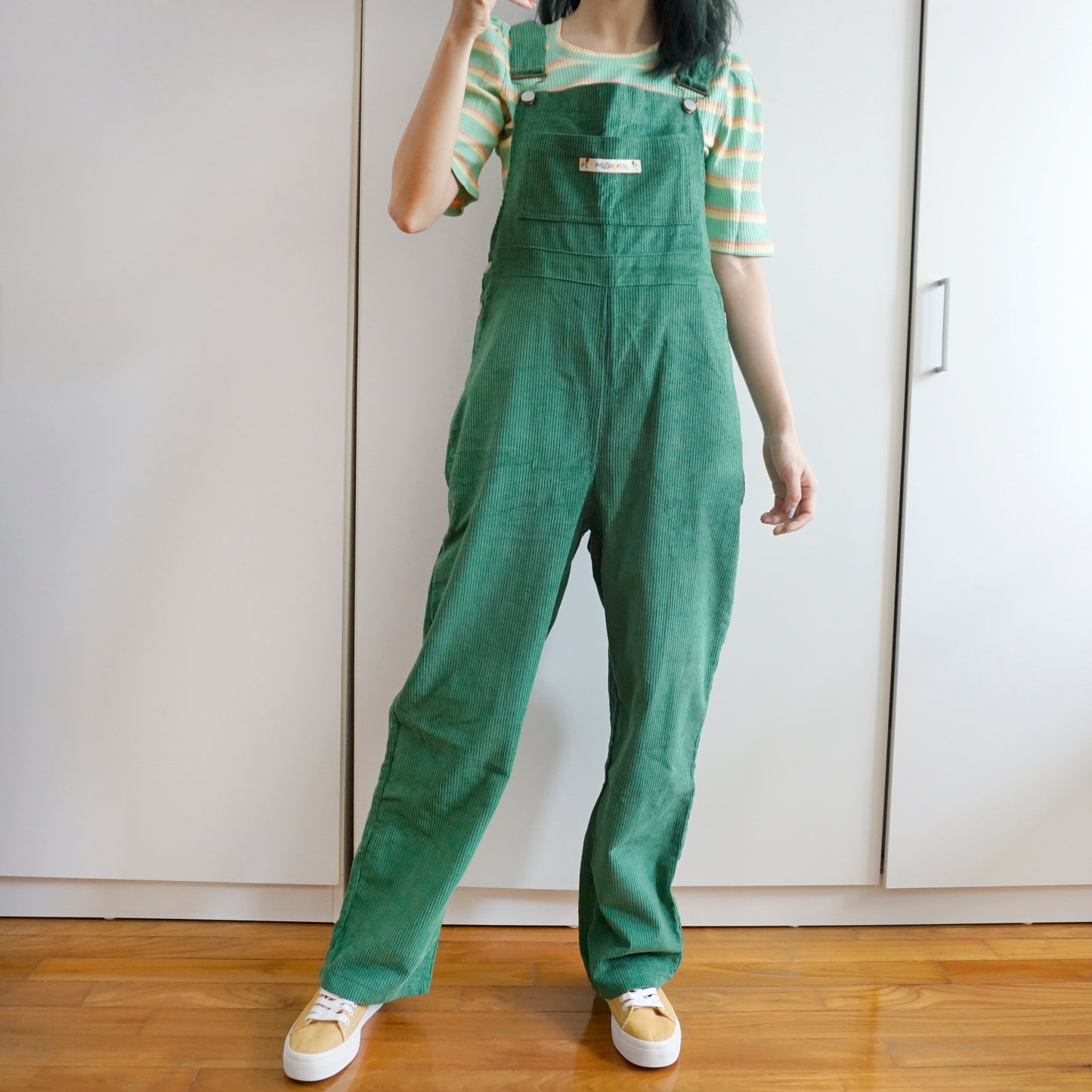 Boyfriend Corduroy Overalls (Alpine Green)