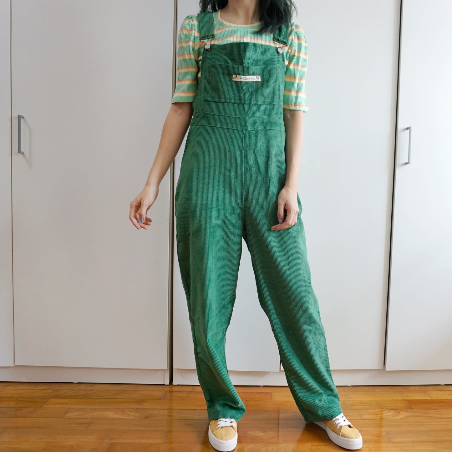 Boyfriend Corduroy Overalls (Alpine Green)