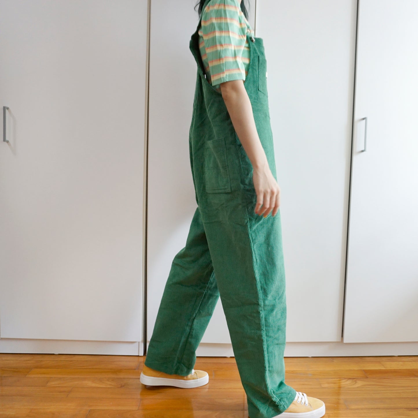 Boyfriend Corduroy Overalls (Alpine Green)