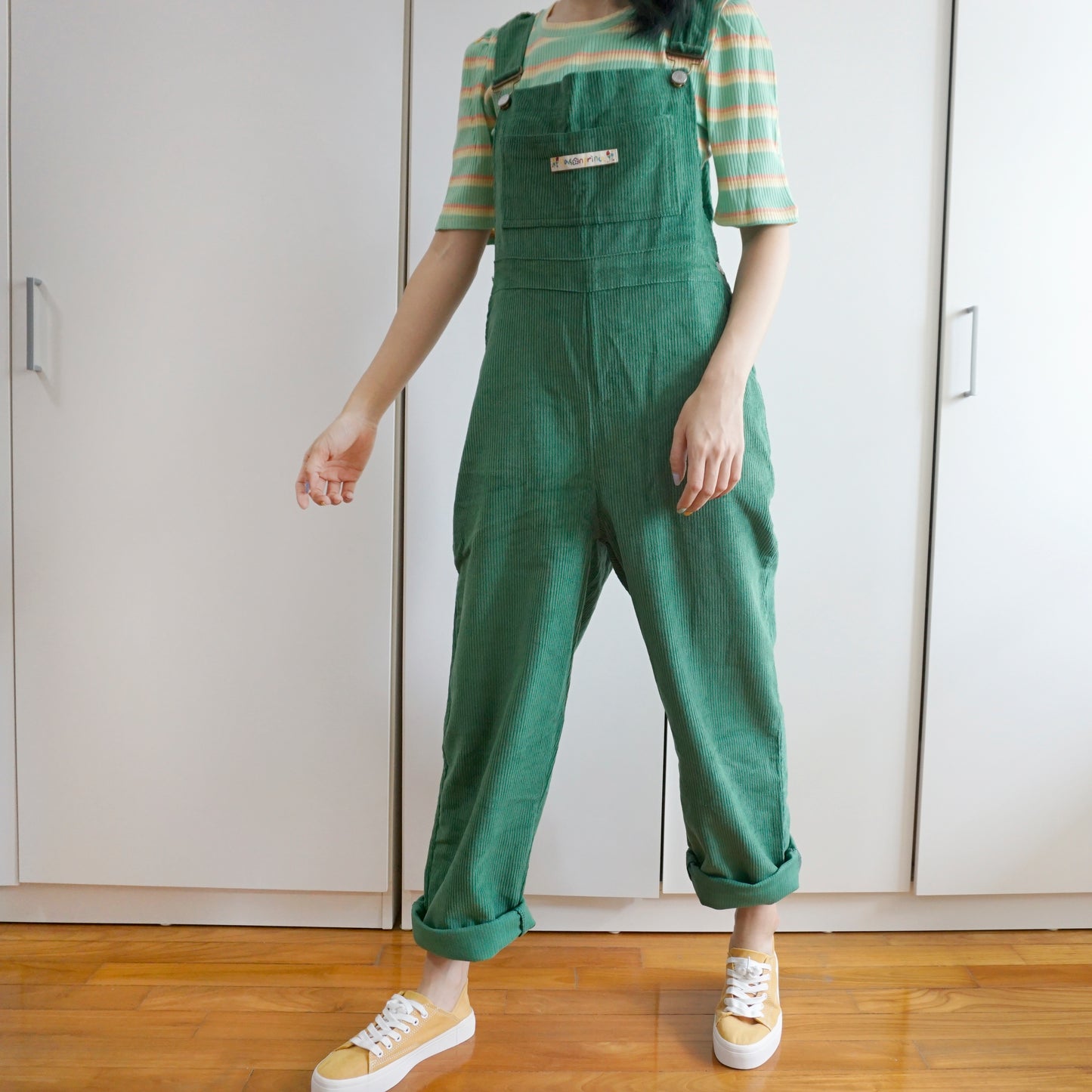 Boyfriend Corduroy Overalls (Alpine Green)