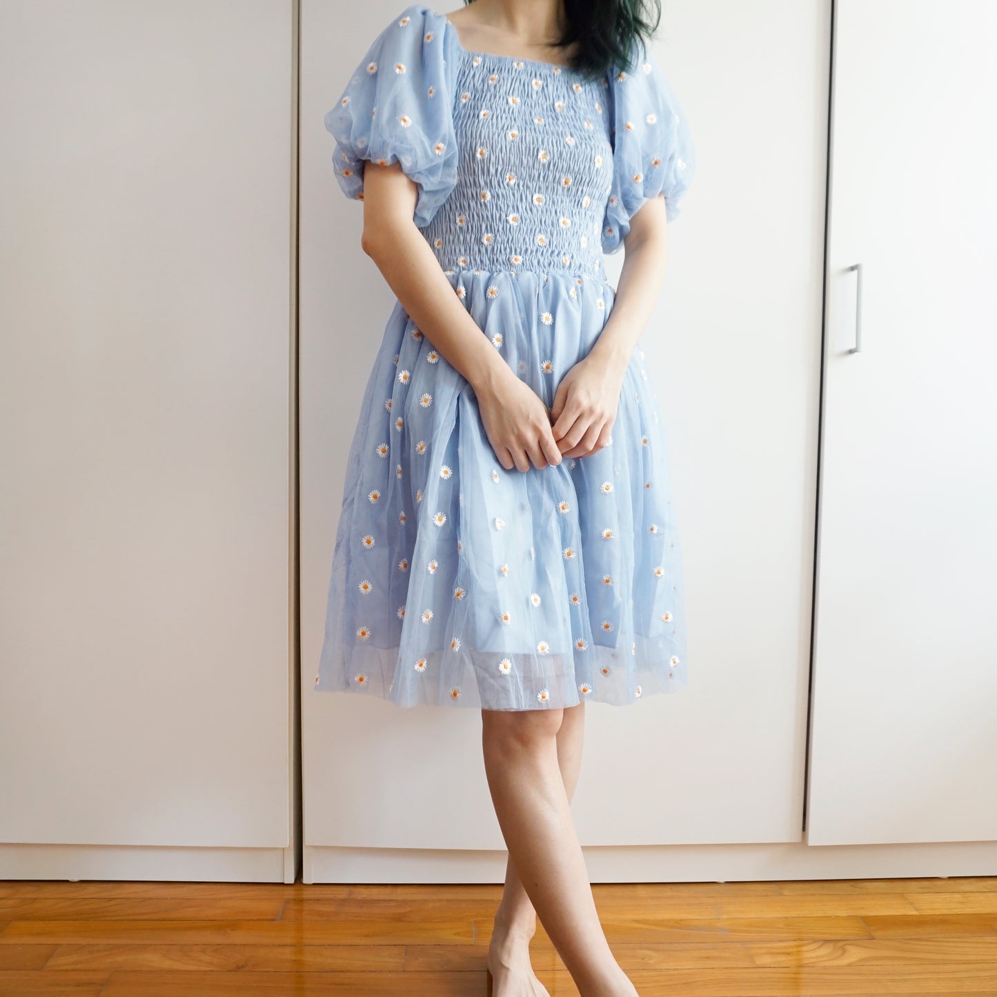 Puff Sleeve Daisy Dress (5 Colors)