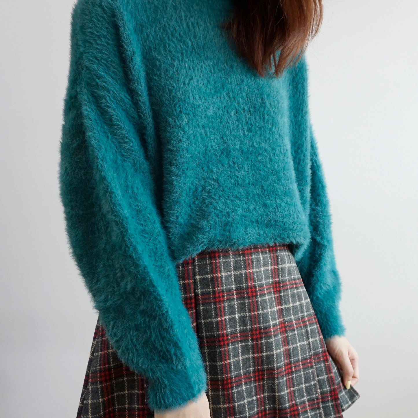 Fuzzy High Neck Sweater (6 Colors)