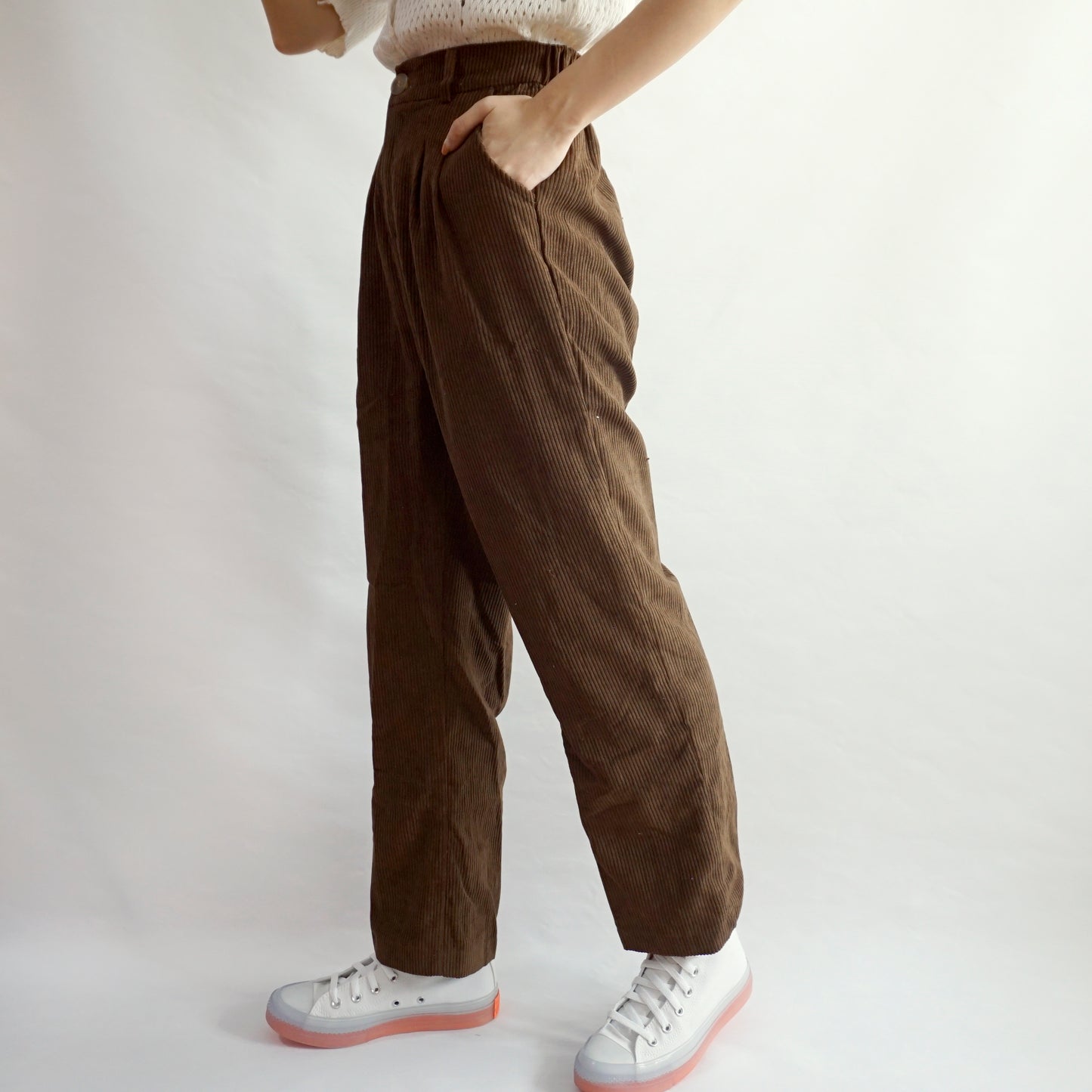 Pleated Corduroy Pants (4 Colors)