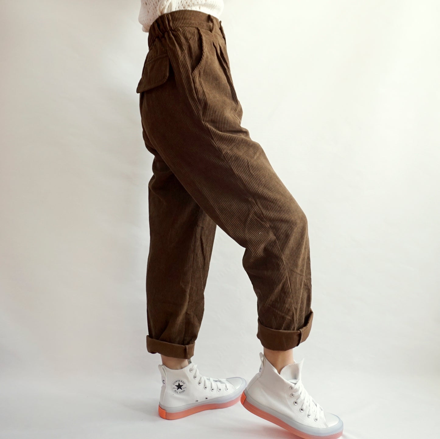 Pleated Corduroy Pants (4 Colors)