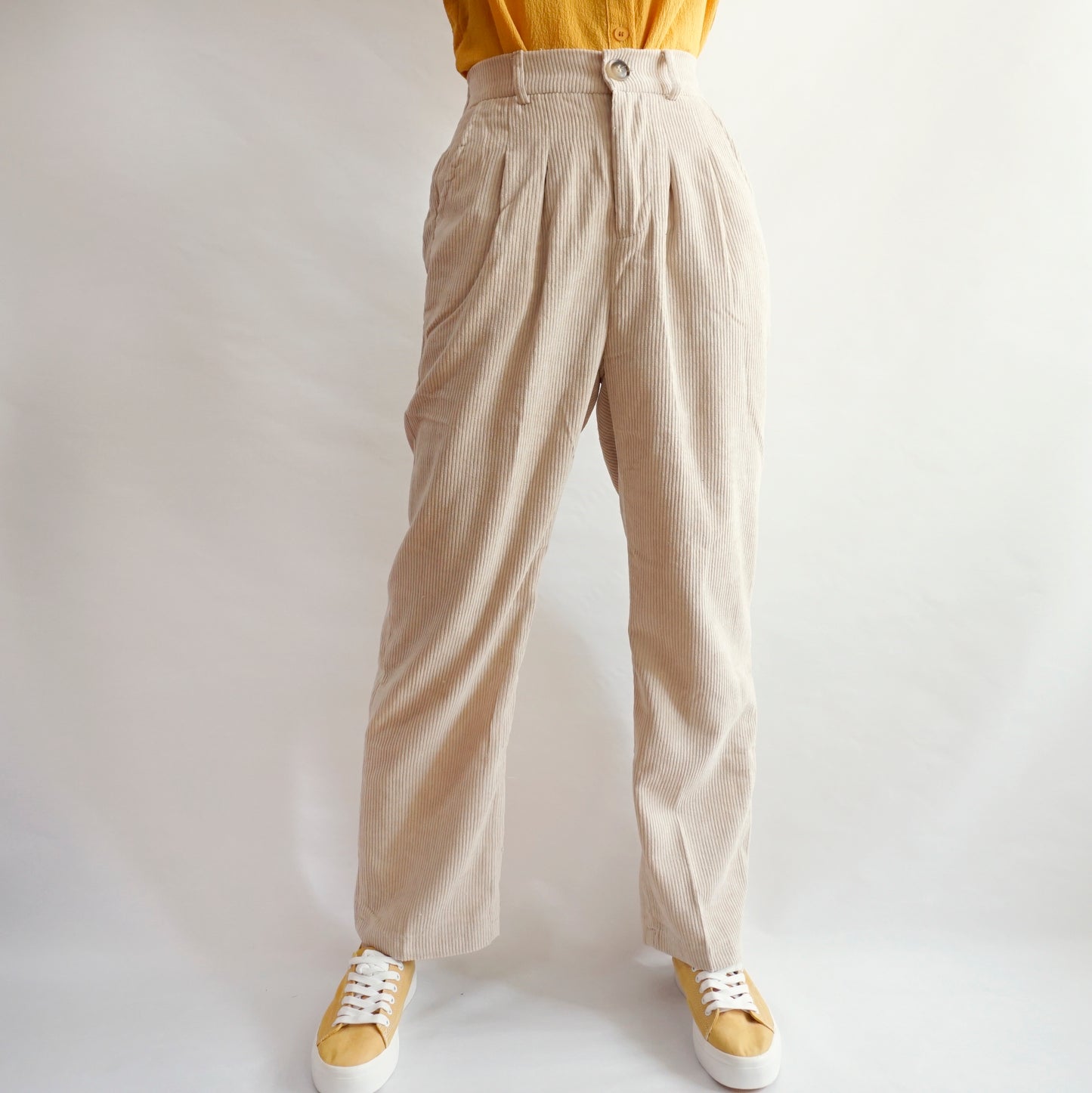 Pleated Corduroy Pants (4 Colors)