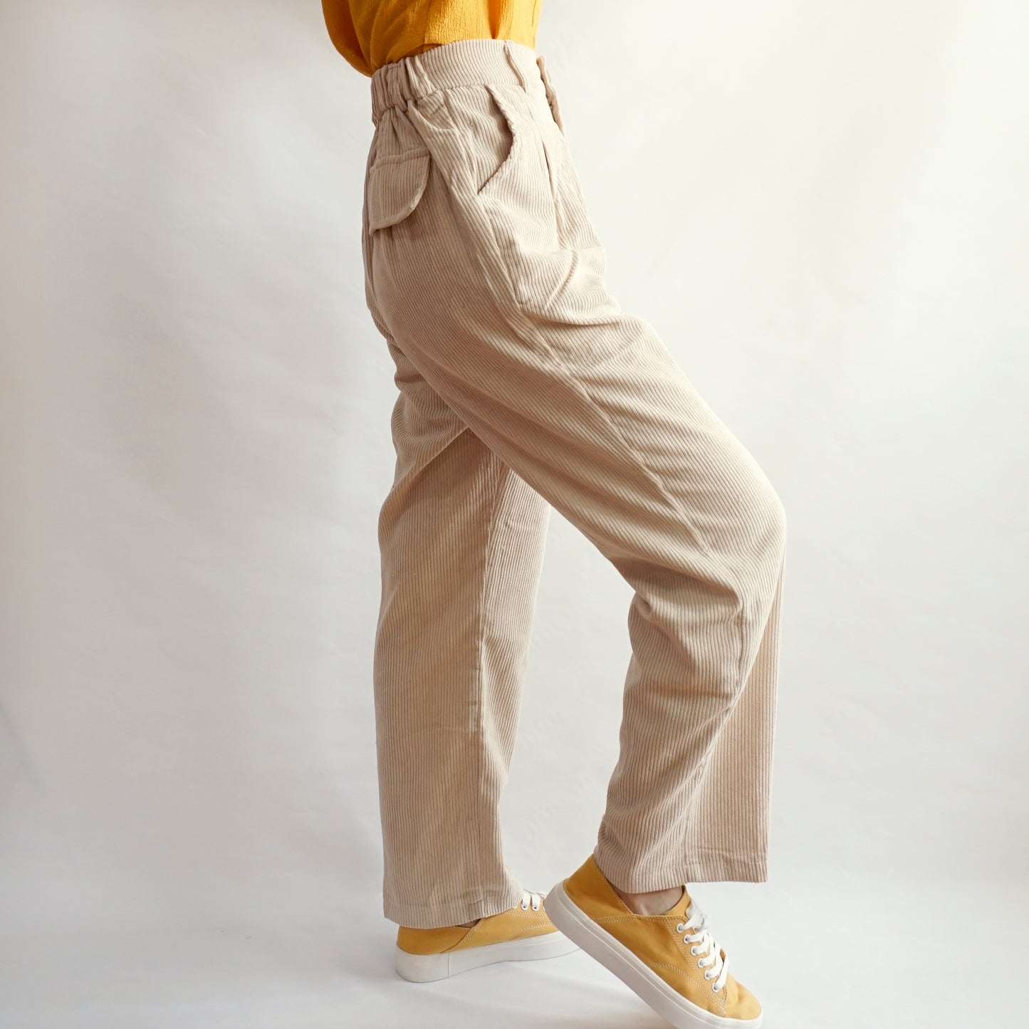 Pleated Corduroy Pants (4 Colors)