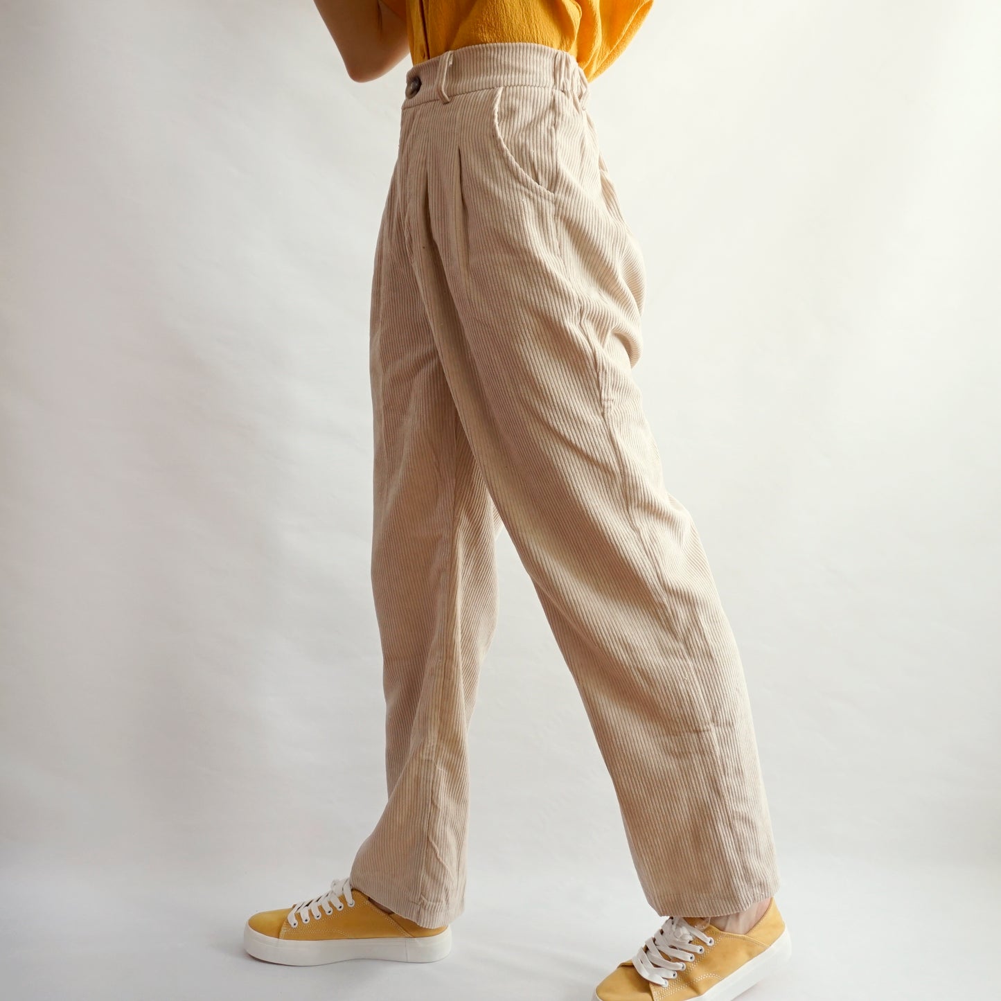 Pleated Corduroy Pants (4 Colors)