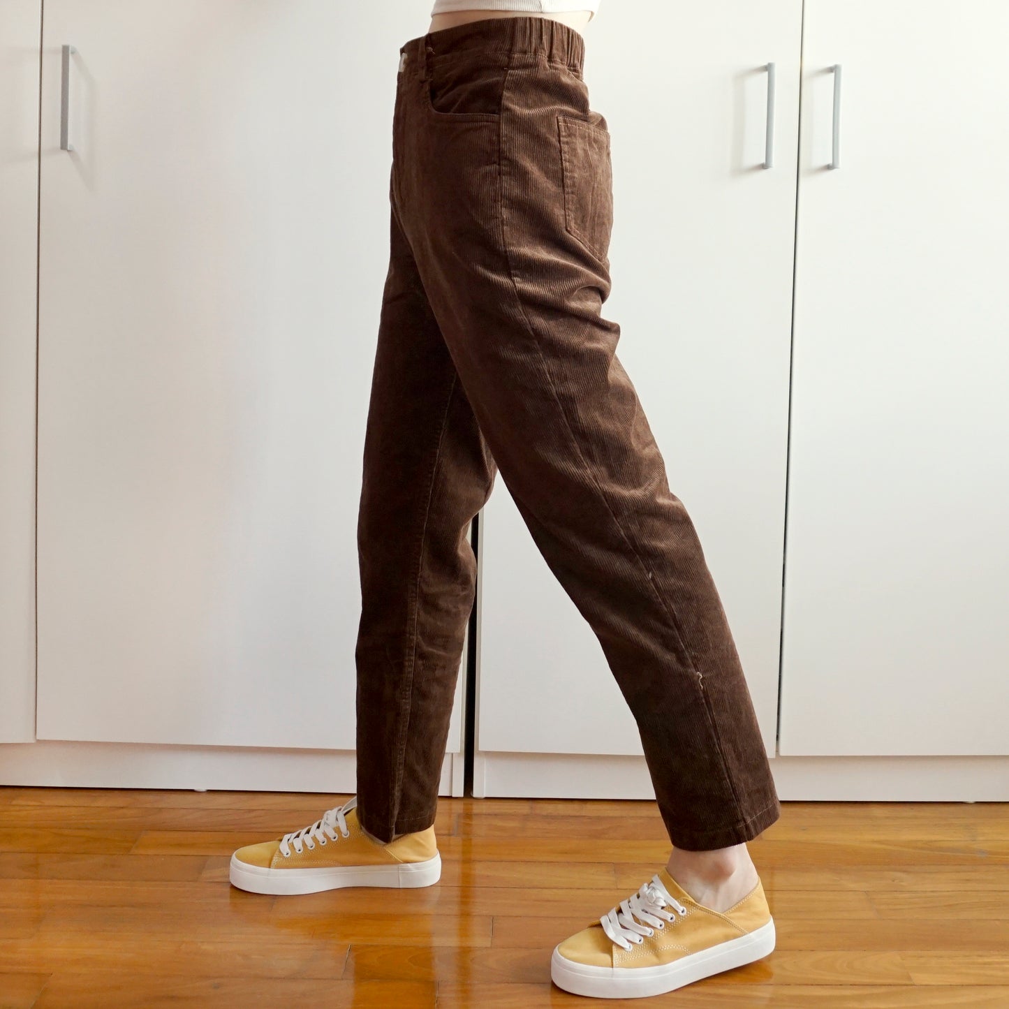 Corduroy Cropped Mom Jeans (4 Colors)