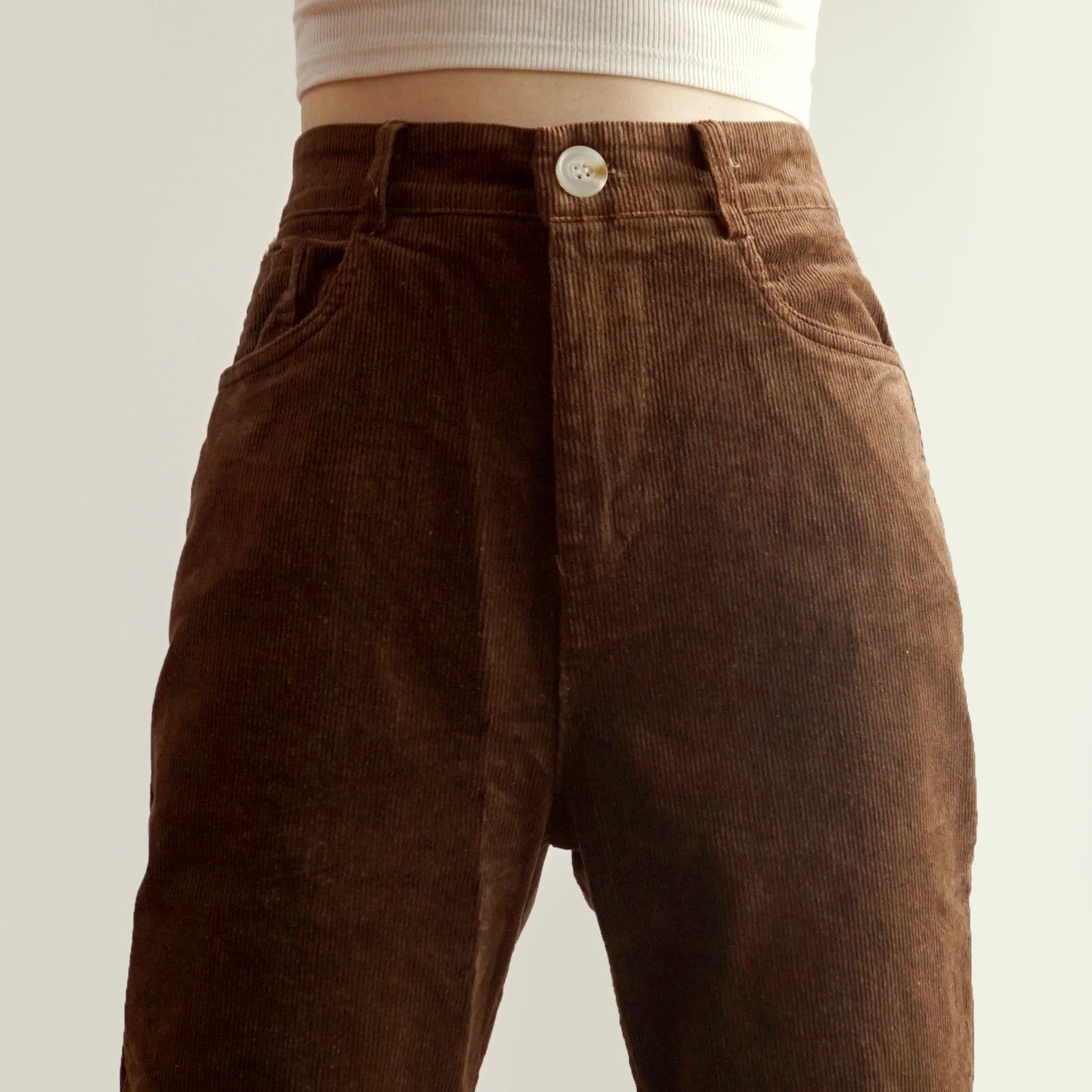 Corduroy Cropped Mom Jeans (4 Colors)