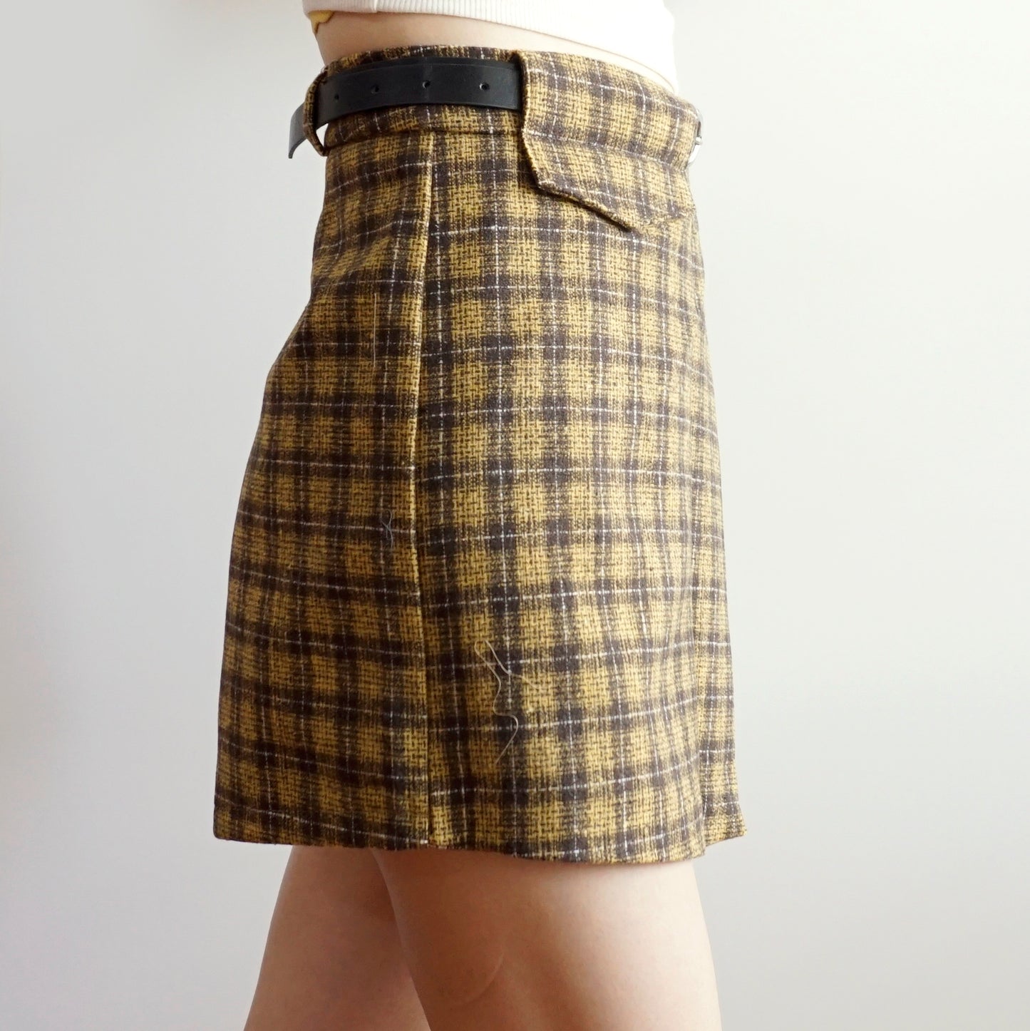 Asymmetrical Tweed Plaid Shorts (4 Colors)
