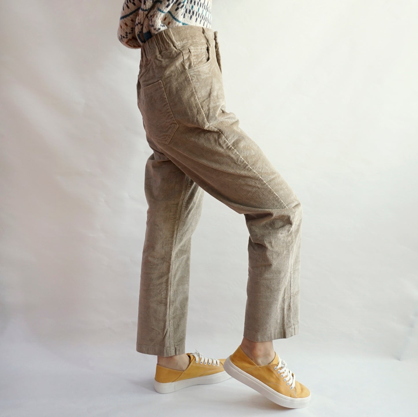 Corduroy Cropped Mom Jeans (4 Colors)