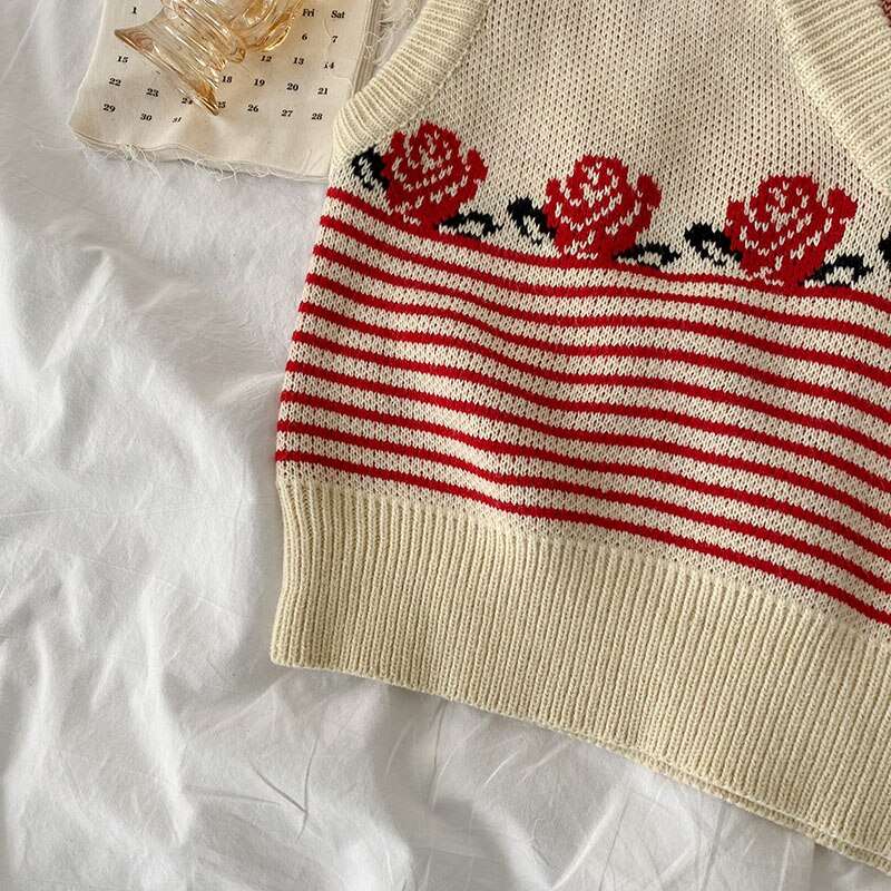 Rose Stripe Vest (3 Colors)