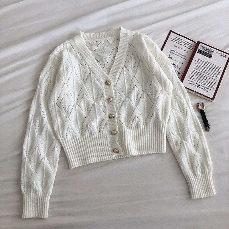 Scallop Crochet Cardigan (4 Colors)