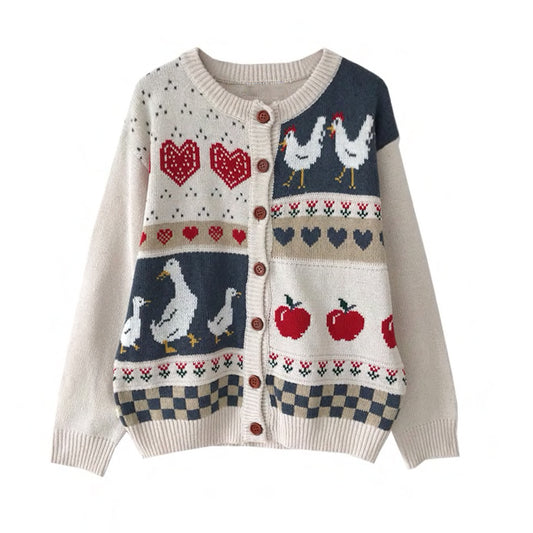 Apple Picking Cardigan (Off White)