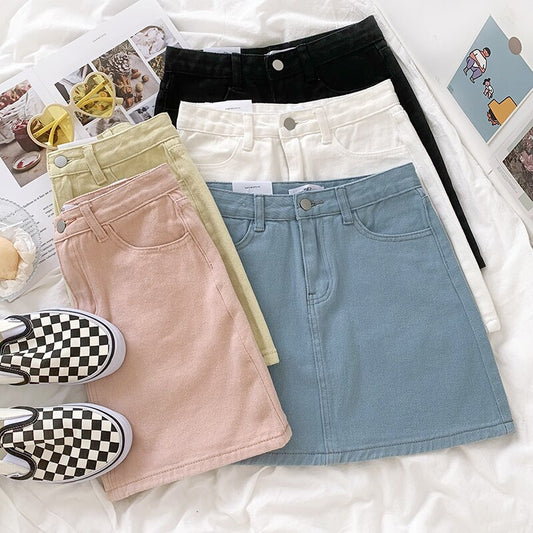 Spring Denim Mini Skirt (5 Colors)