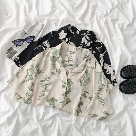Botanical Plant Button Up Shirt (2 Colors)