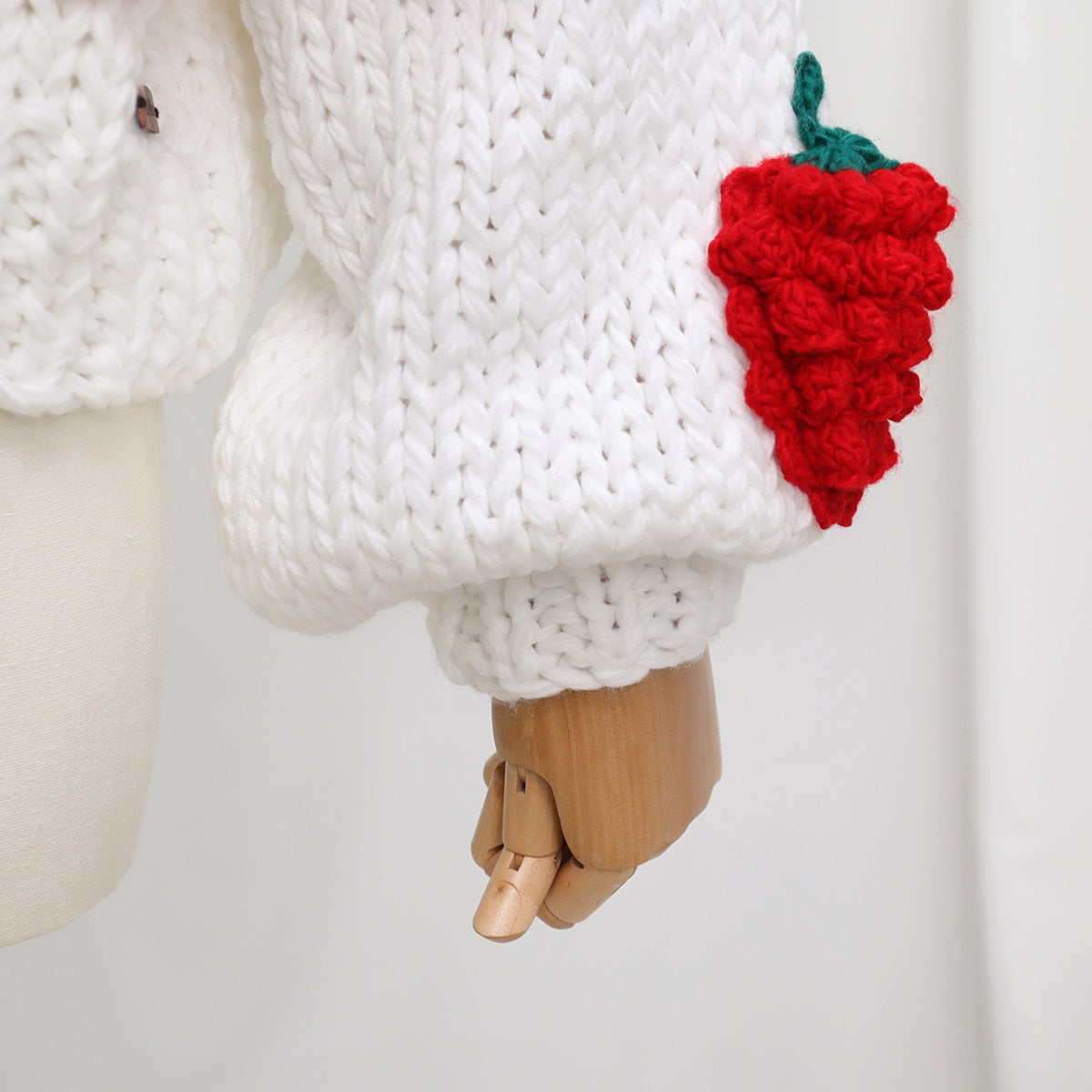 Chunky Strawberry Cropped Cardigan (2 Colors)