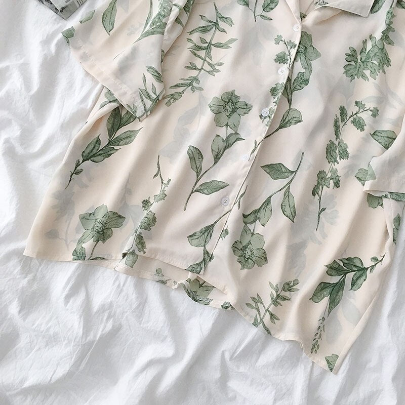 Botanical Plant Button Up Shirt (2 Colors)