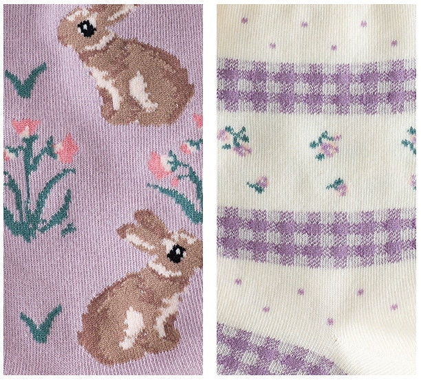 Bunny Floral Sock Set (2 Colors)
