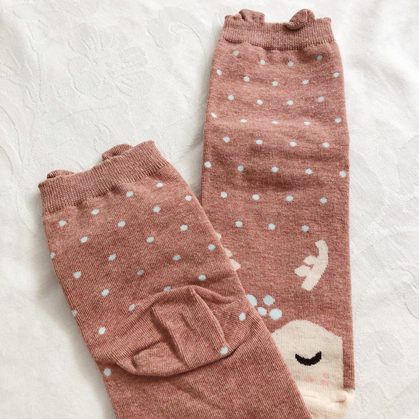 Spotted Deer Sock Set (Rust/Khaki)