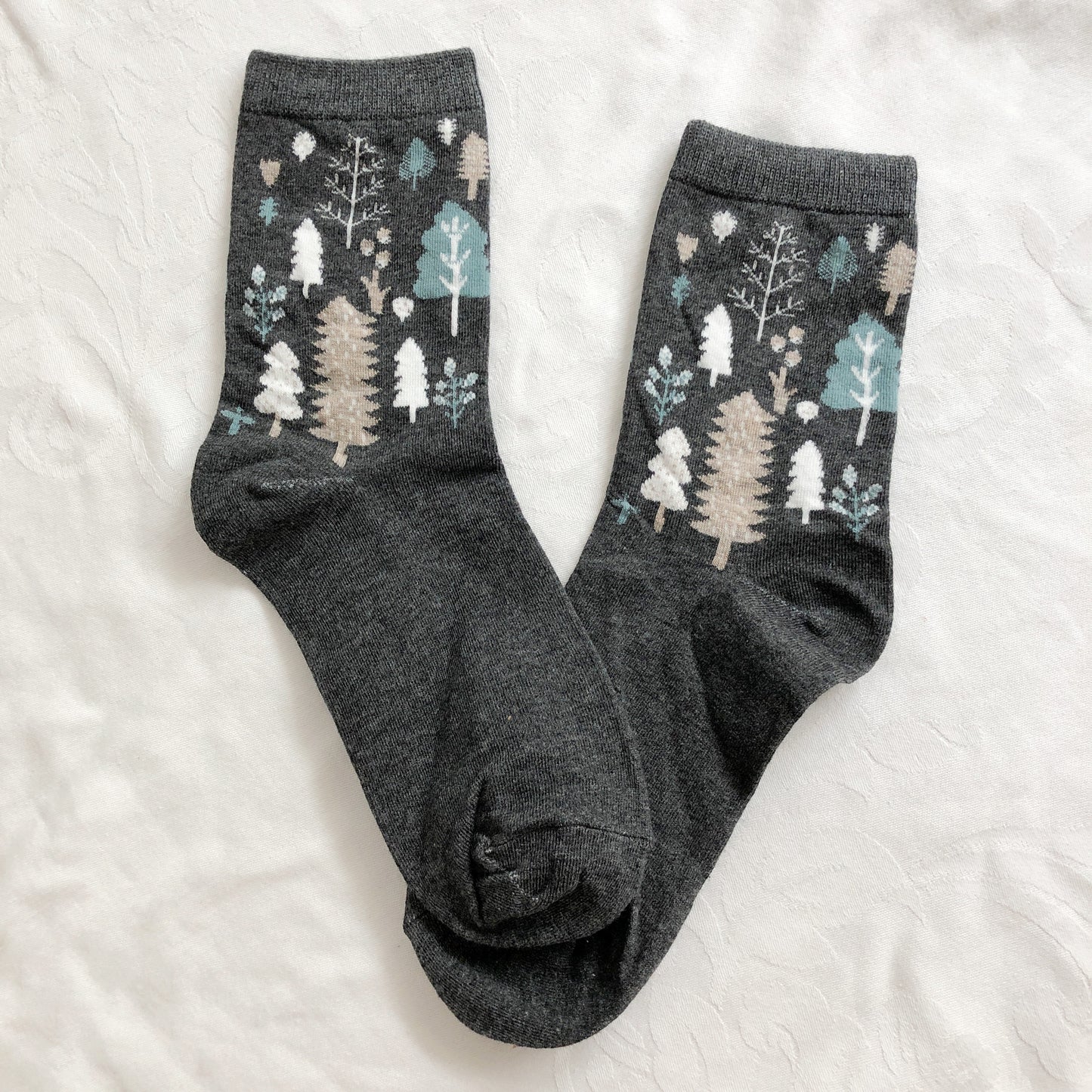 Forest Fox Sock Set (Khaki/Gray)