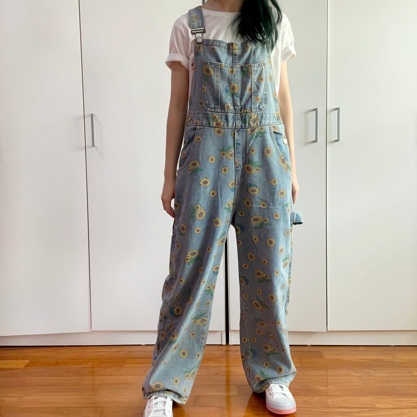 Sunflower Denim Overalls (Light Blue)