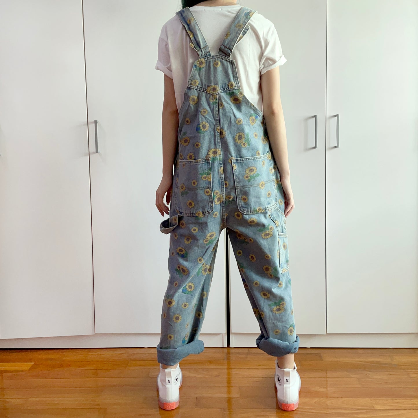 Sunflower Denim Overalls (Light Blue)