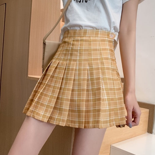 Citrus Plaid Tennis Skirt (2 Colors)