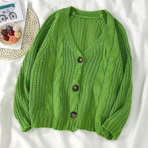Cable Knit Cardigan (6 Colors)