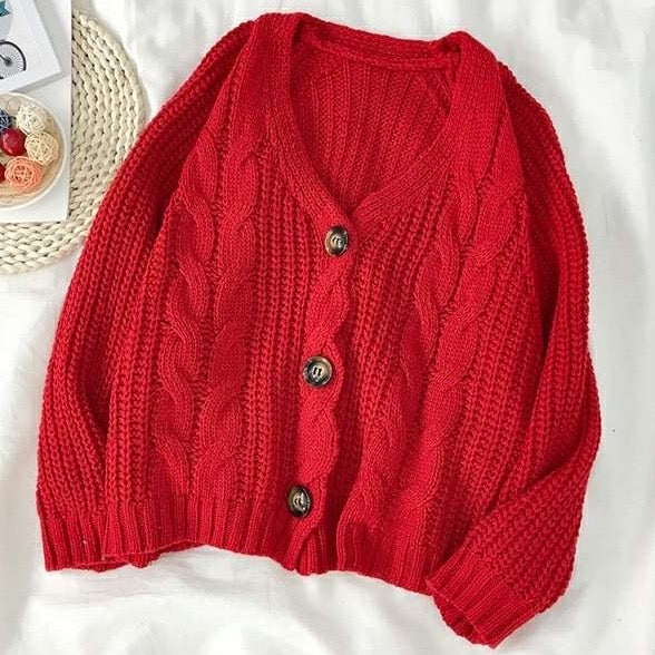Cable Knit Cardigan (6 Colors)